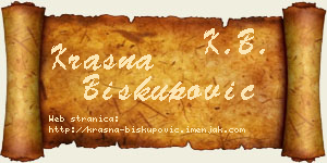 Krasna Biskupović vizit kartica